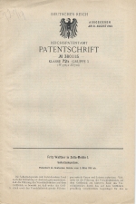 Carl Walther Patent Germany #380115